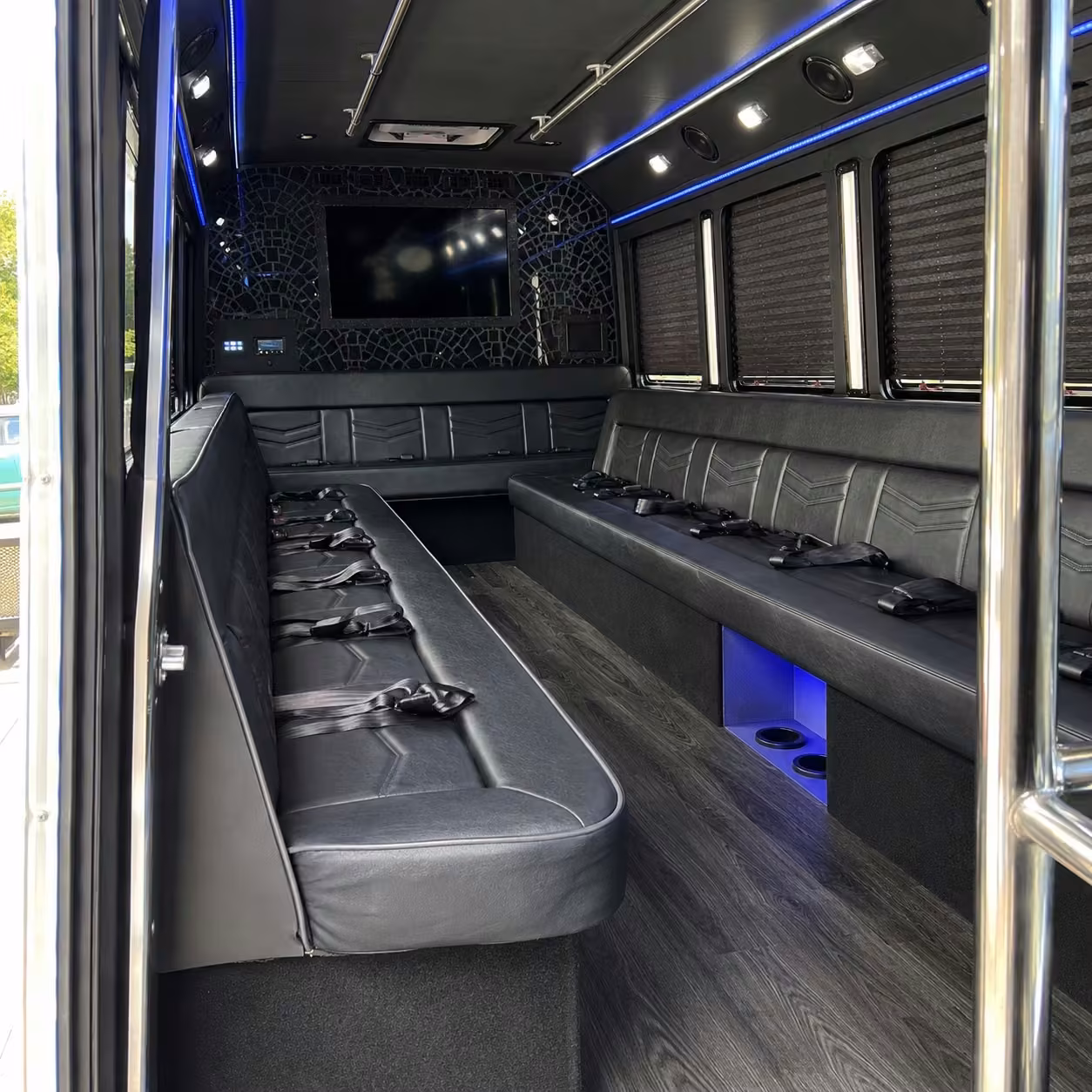 25 passenger party bus interior
