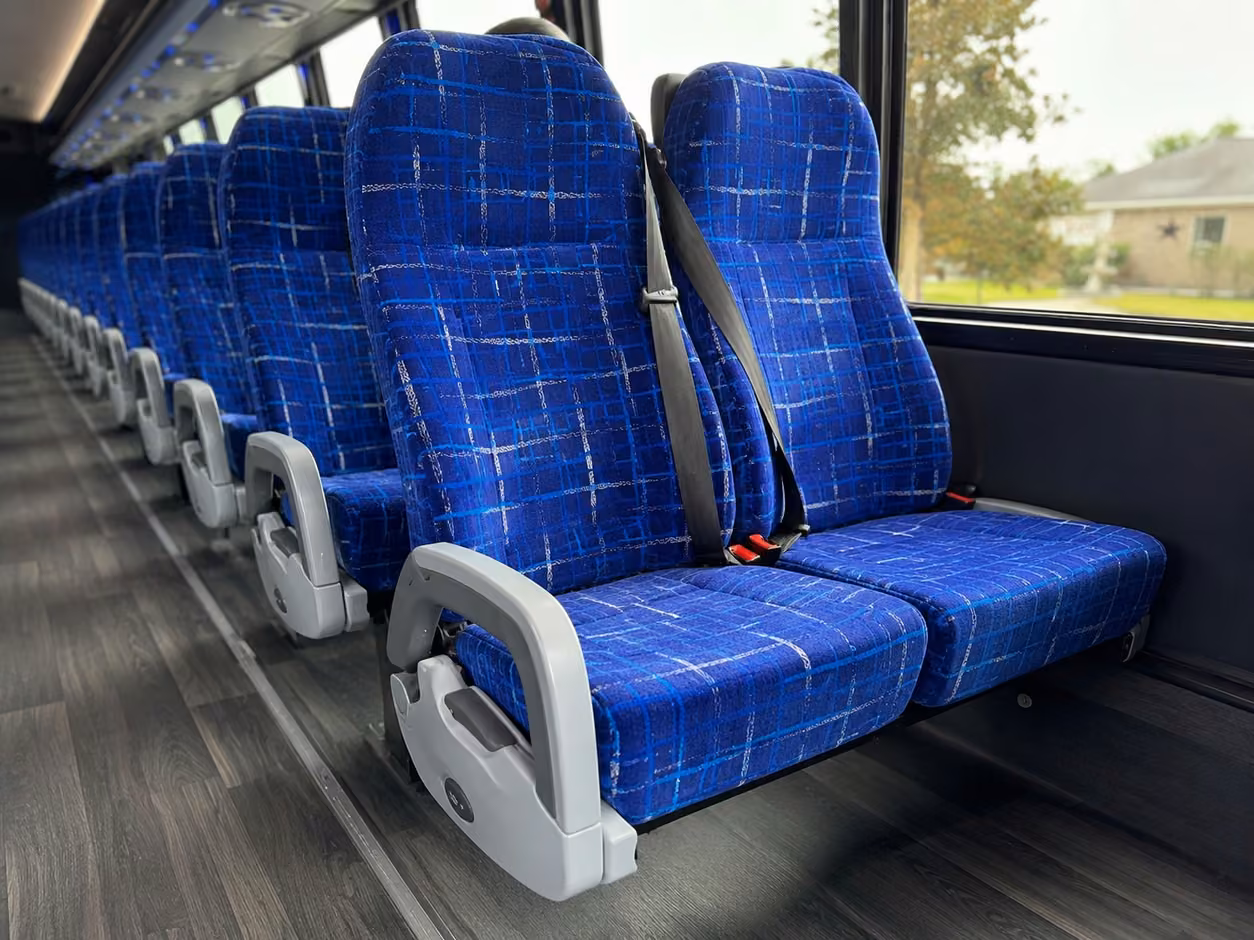 40 56 passenger charter bus inside