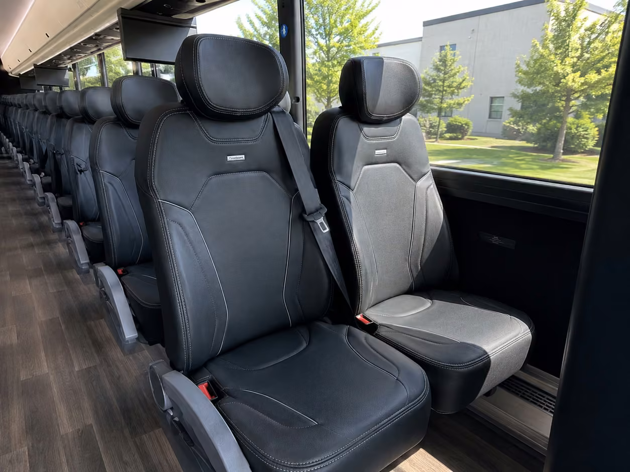 40 56 passenger charter bus interior